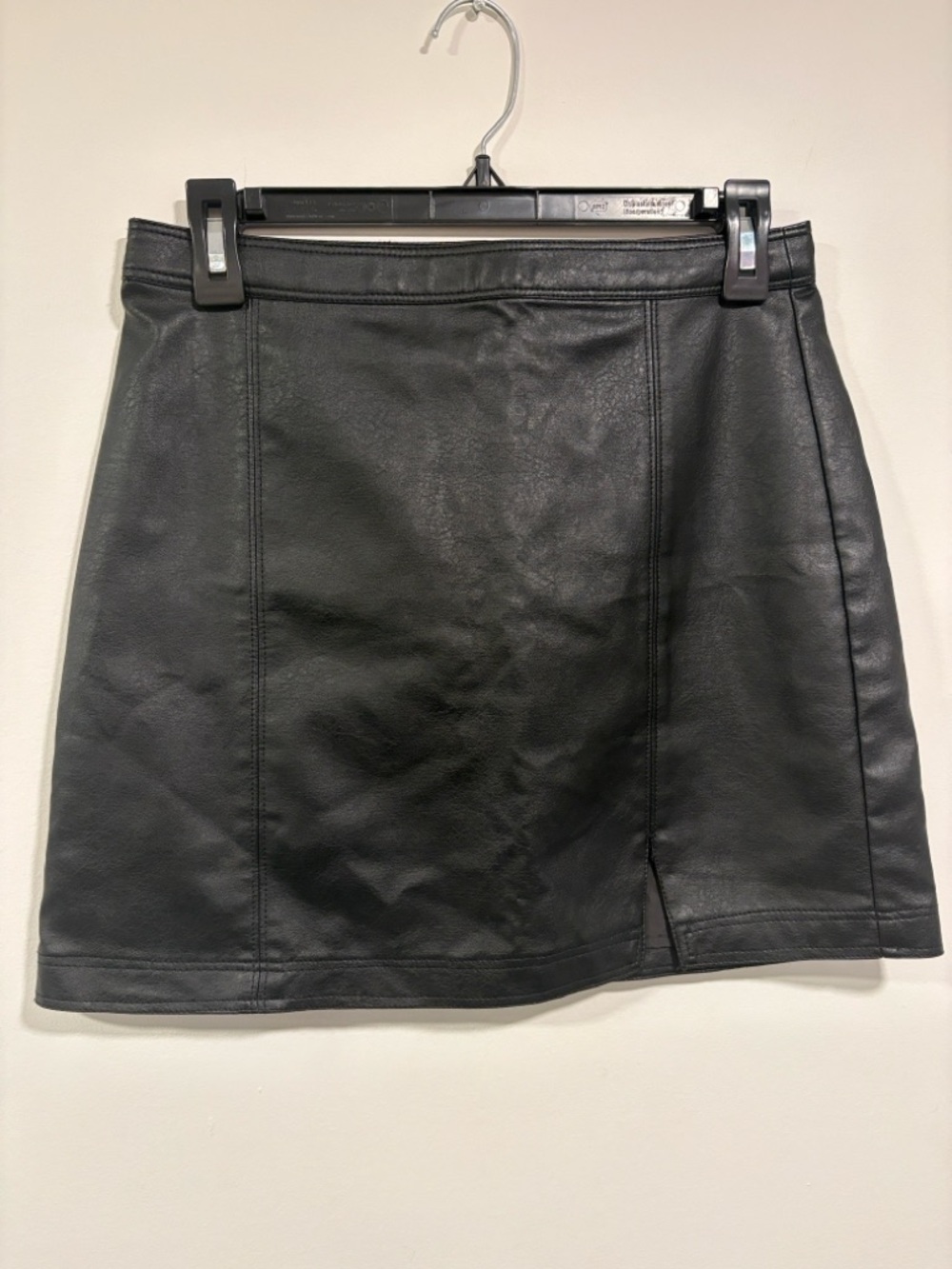 Abercrombie & Fitch Black Faux Leather Mini Skirt